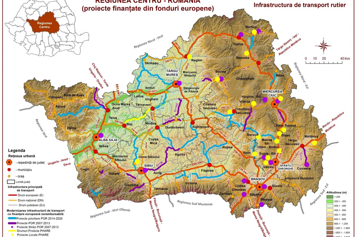 700 de kilometri de drumuri au fost modernizate prin fonduri europene gestionate de ADR Centru