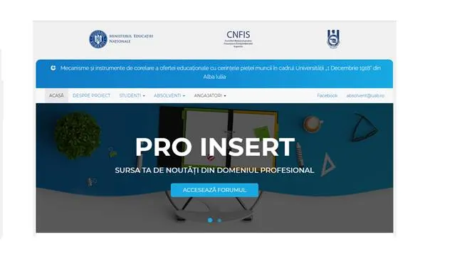 PRO-INSERT, prima platformă cu locuri de muncă pentru absolvenții Universității „1 Decembrie 1918”