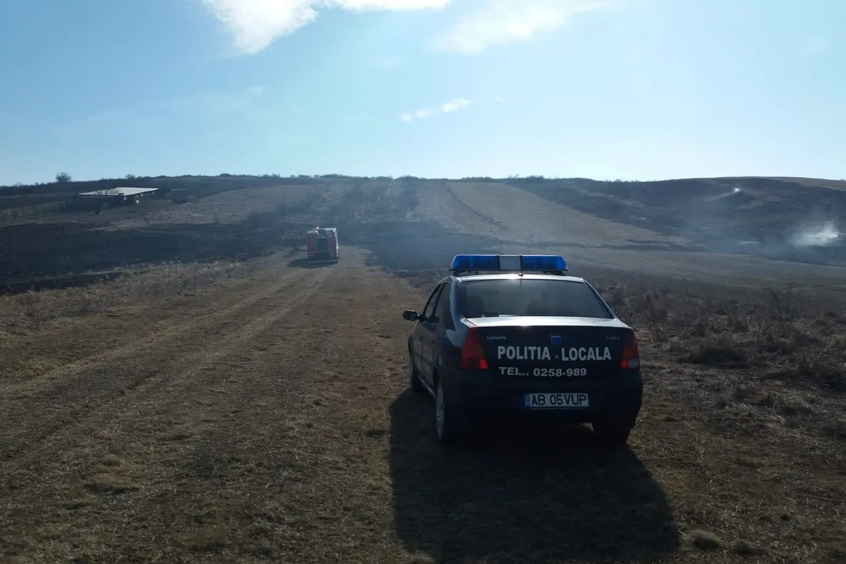 Albaiulian amendat pentru că a aprins vegetaţie uscată