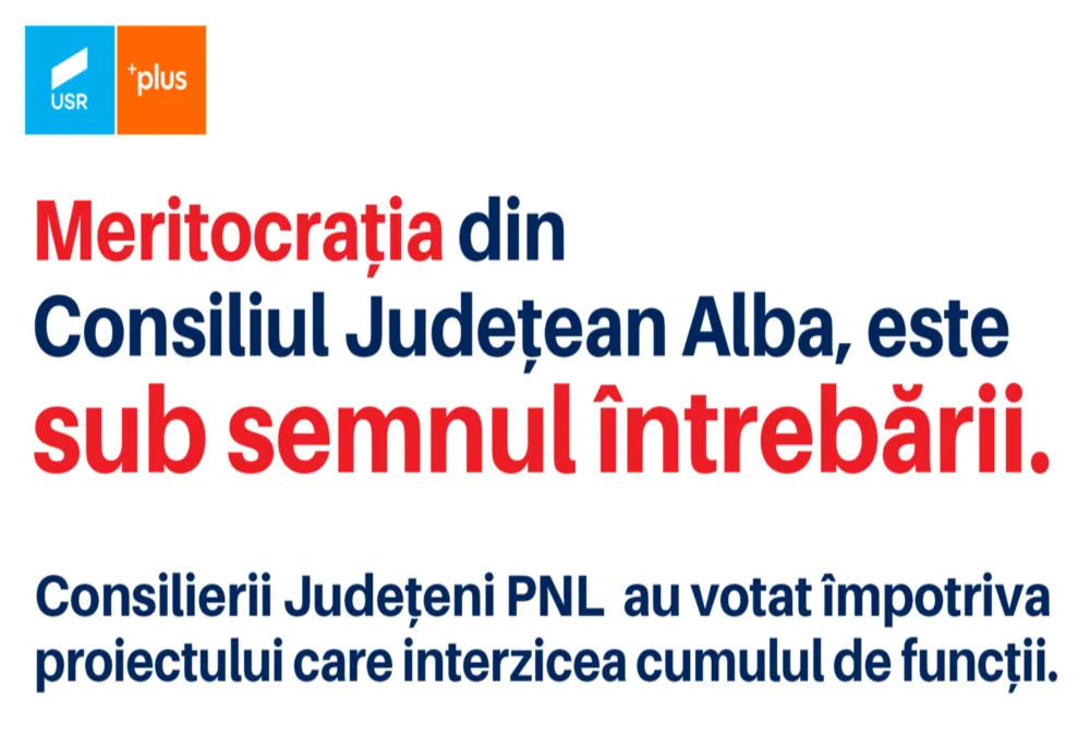Claudiu NEMEȘ, consilier județean USR-PLUS: Meritocrația din Consiliul Județean Alba, sub semnul întrebării