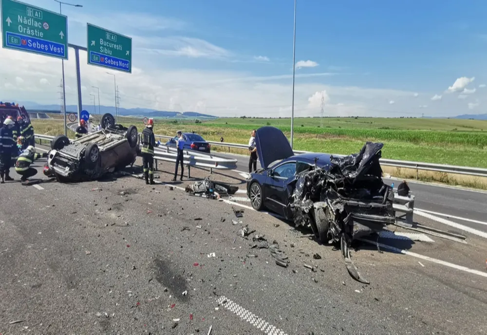 Accident rutier cu 4 victime pe A10