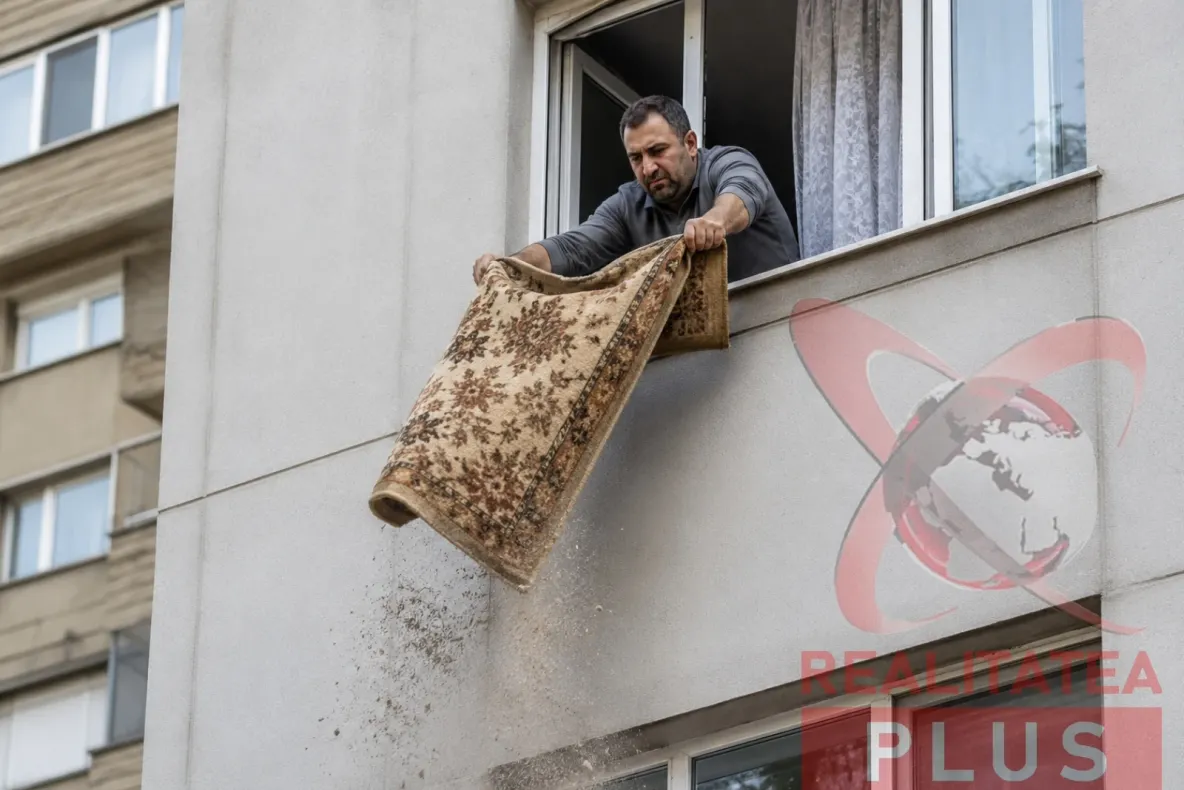 Orașul din România care vrea să interzică scuturarea covoarelor pe geam și la balcon. Locuitorii riscă amenzi mari 