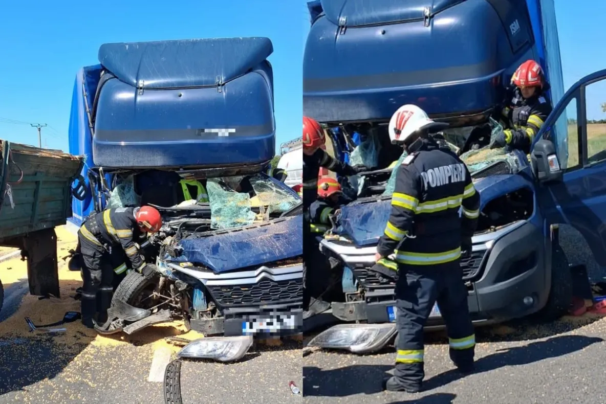 Accident mortal pe E85, în Iași. Un șofer a murit după impactul violent cu un camion