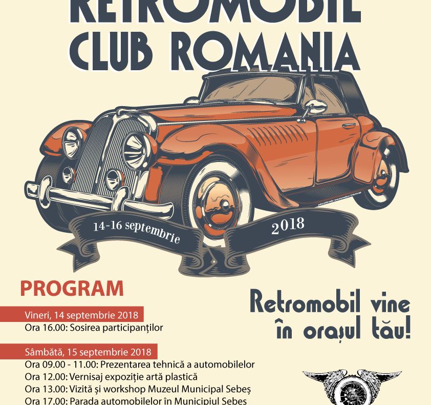 Retromobilul ajunge sâmbătă la Sebeș