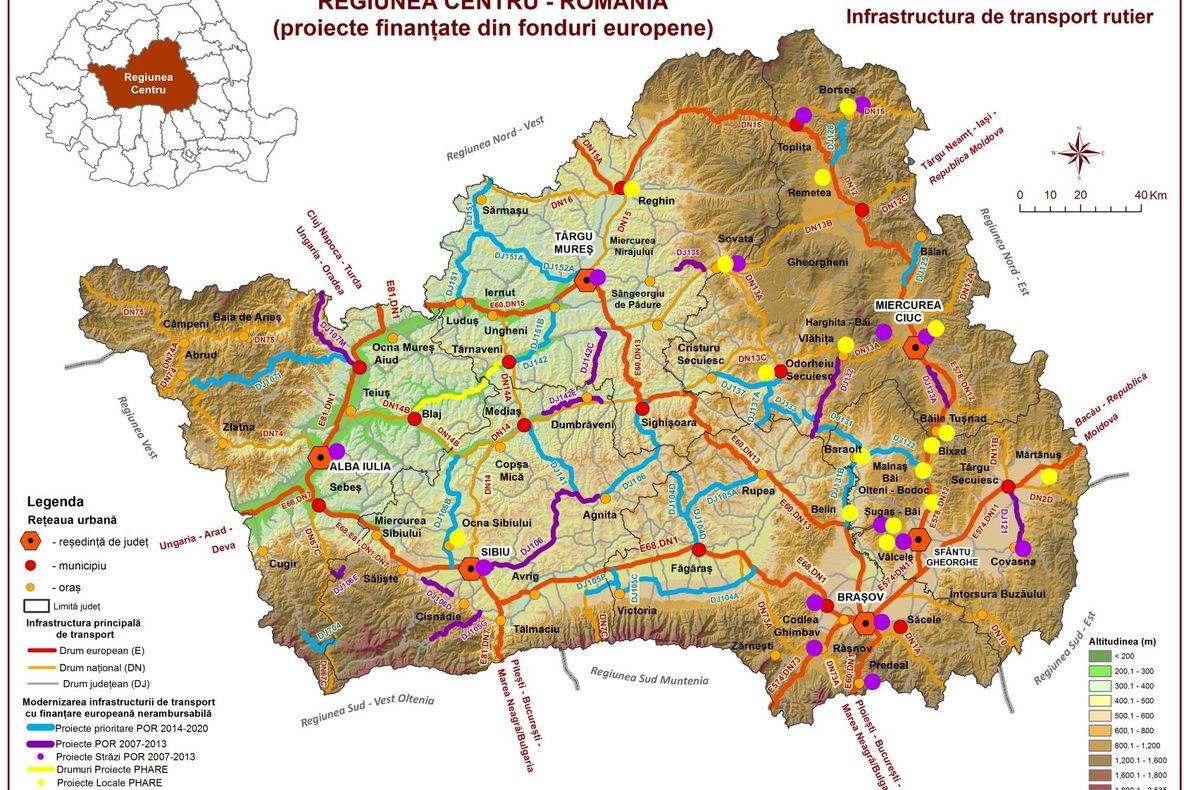 700 de kilometri de drumuri au fost modernizate prin fonduri europene gestionate de ADR Centru