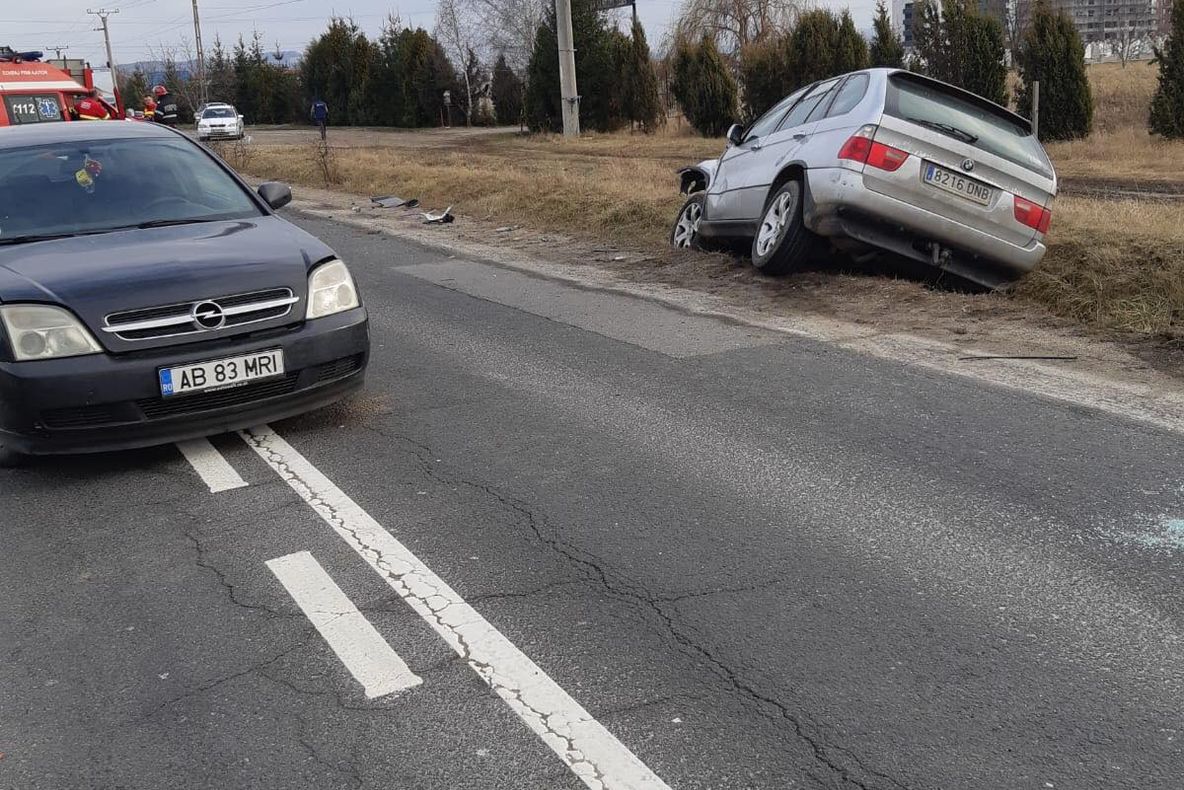 Foto: Accident la intrarea în municipiul Sebeș