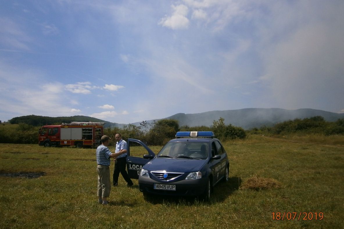 Albaiulian amendat pentru că a provocat un incendiu de vegetație