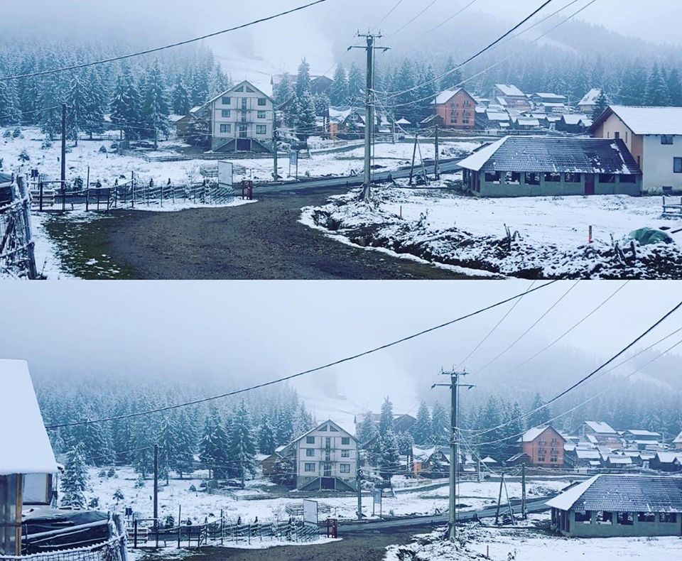 Iarna ajunge mai devreme în județul Alba! A nins în Munții Șureanu și în Apuseni