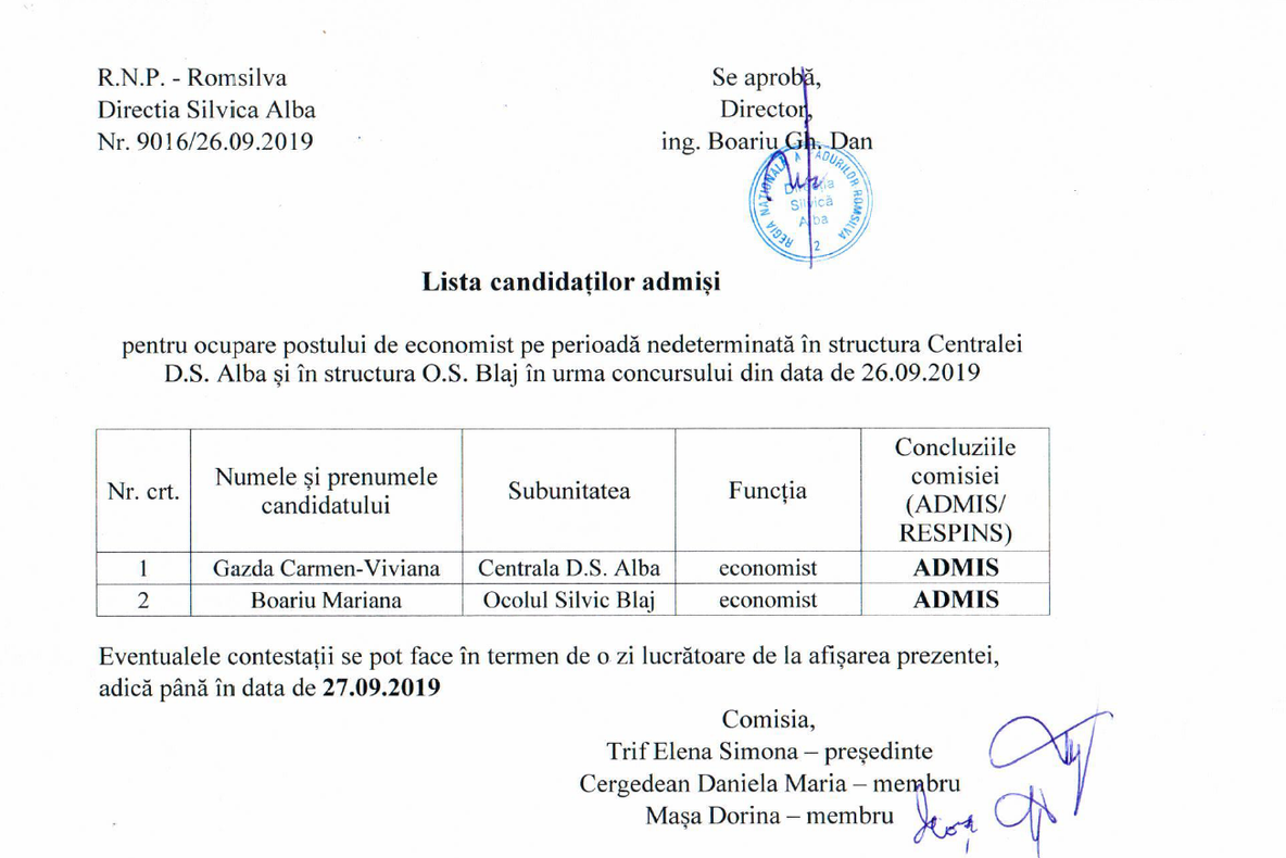 În timp ce zeci de  foști angajați ai DS Alba își caută dreptatea în instanțe, soția directorului câștigă singură un concurs de angajare