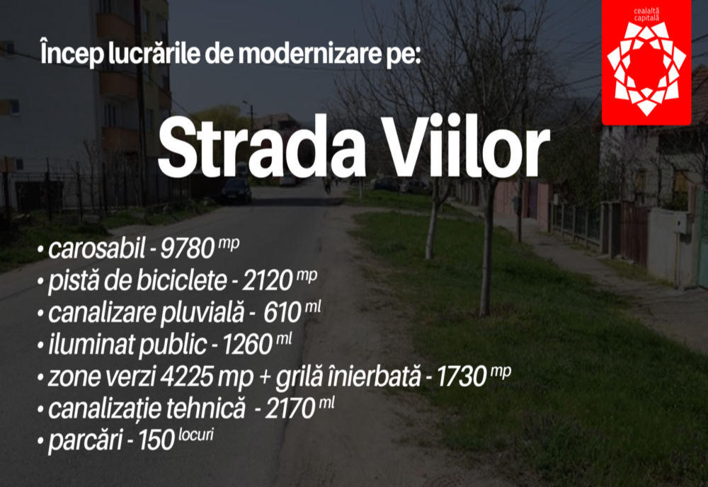 Încep lucrările de modernizare a străzii Viilor