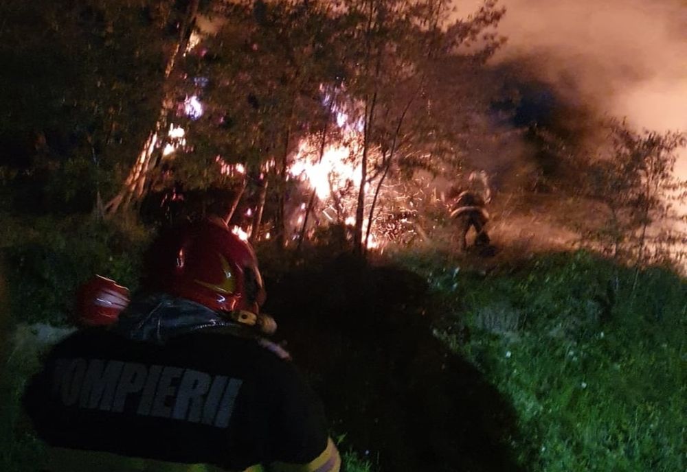 Anexă cuprinsă de flăcări la Popeștii de Sus - VIDEO