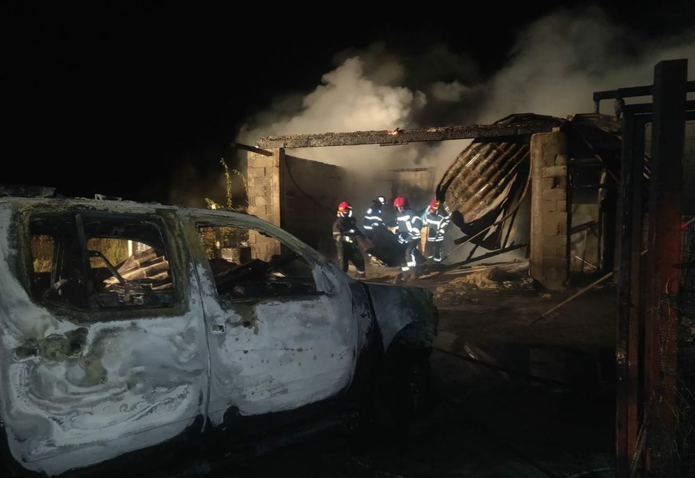 Incendiu la un garaj în Oarda de Sus