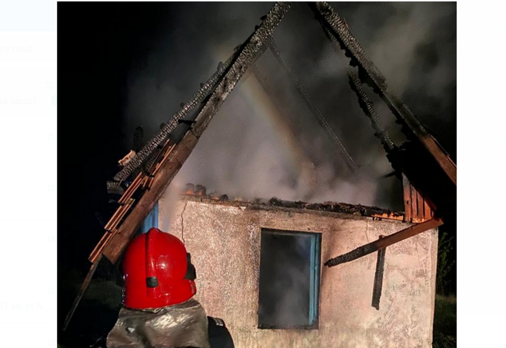 Casă făcută scrum în urma unui incendiu la Sebeș