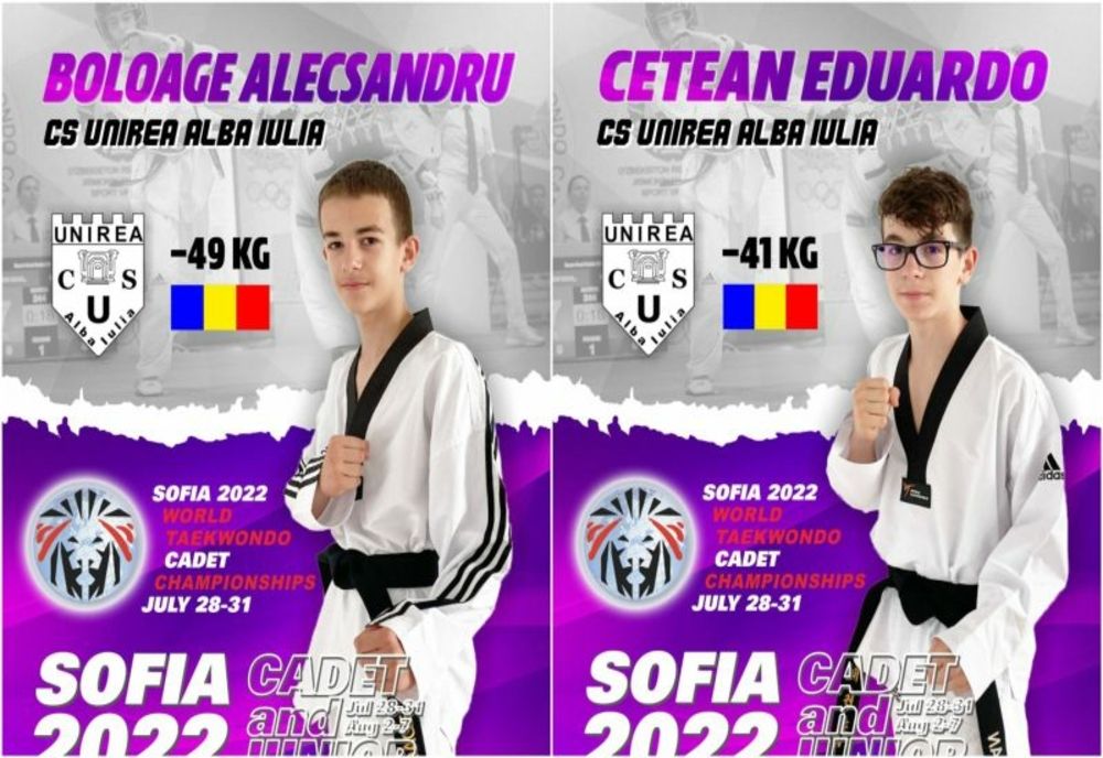 Doi sportivi din Alba Iulia în lotul României la Campionatul Mondial de Taekwondo