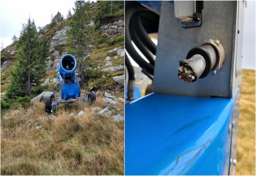 Pârtia de pe Muntele Mic nu poate folosi tunurile de zăpadă. Ce au furat hoții înainte de începerea sezonului rece