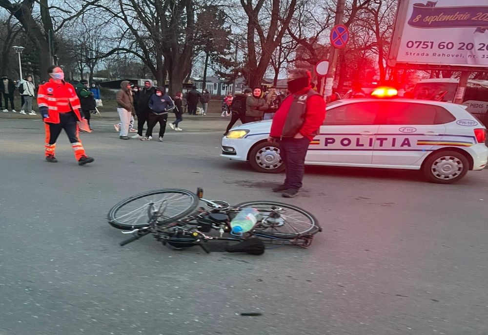 Biciclist accidentat de o șoferiță drogată