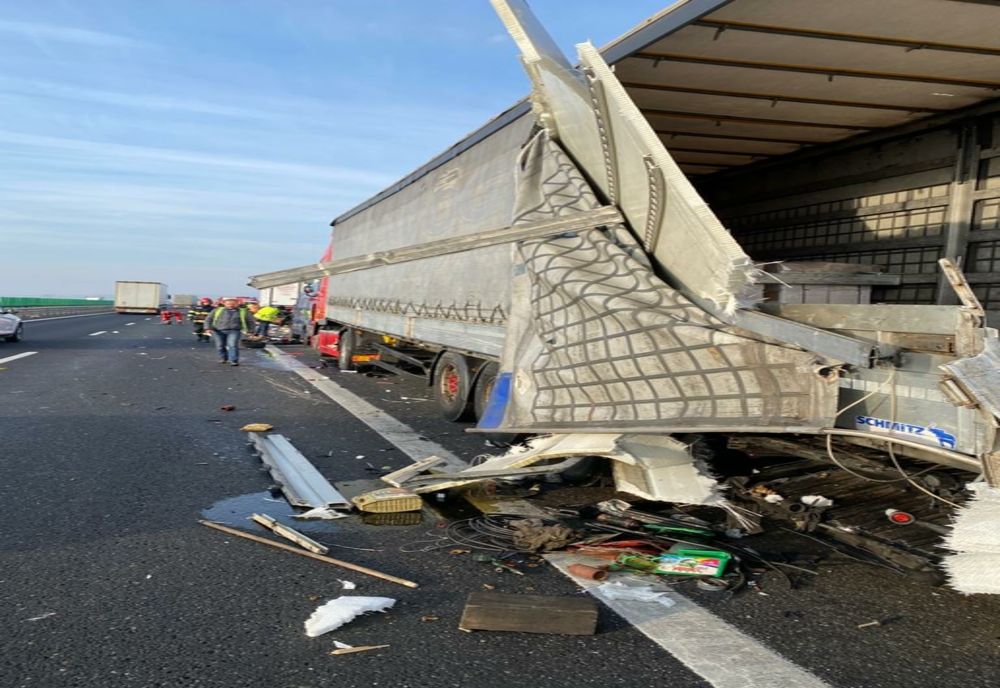 Accident cu șase mașini pe autostrada A1