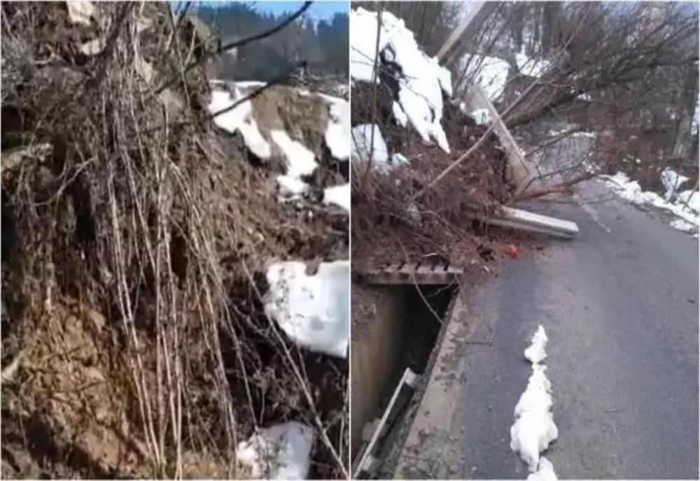 Mormintele au ajuns în stradă, într-un oraș din Alba, după ce cimitirul s-a surpat: "Punem lumânări în rigolă" - VIDEO