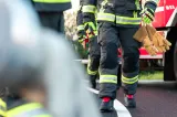 Panică pe autostrada A3: O mașină a fost mistuită de flăcări din mers
