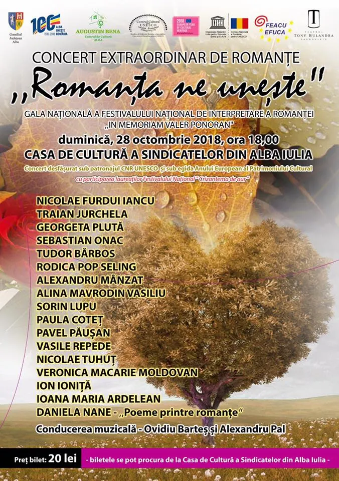 afis concert romante 28 oct 2018