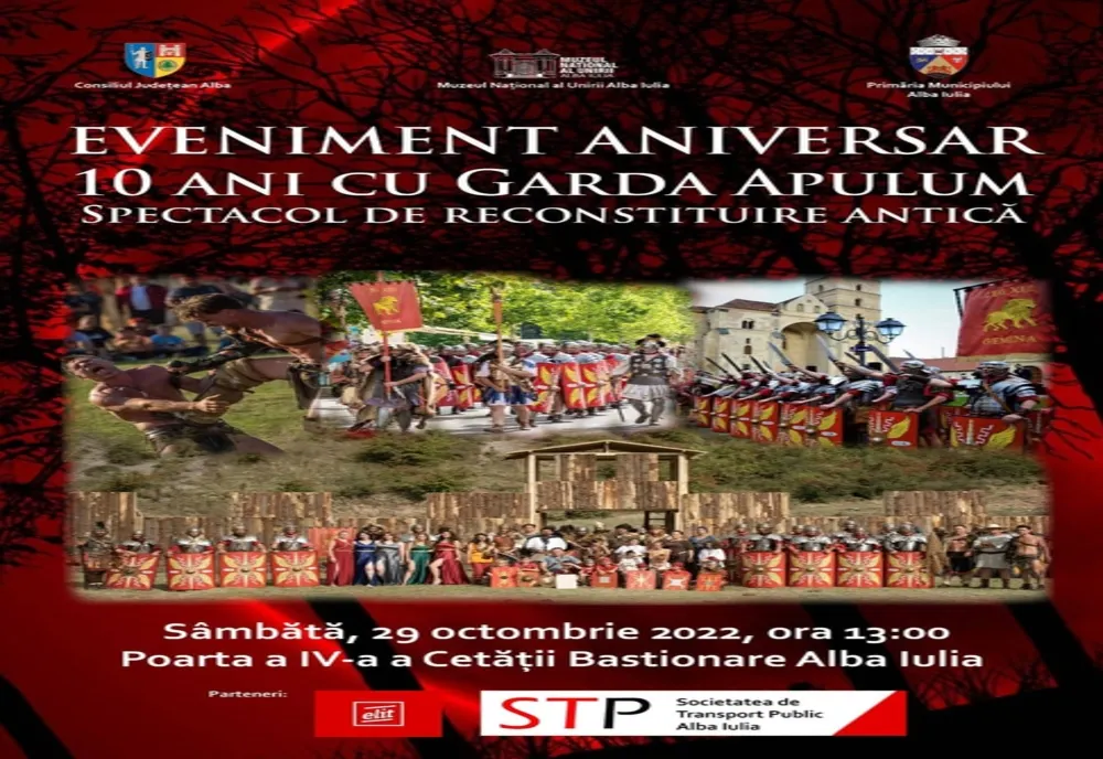 SÂMBĂTĂ: Spectacol aniversar de reconstituire istorică în Cetatea Alba Carolina. Garda Apulum - 10 ani de existență