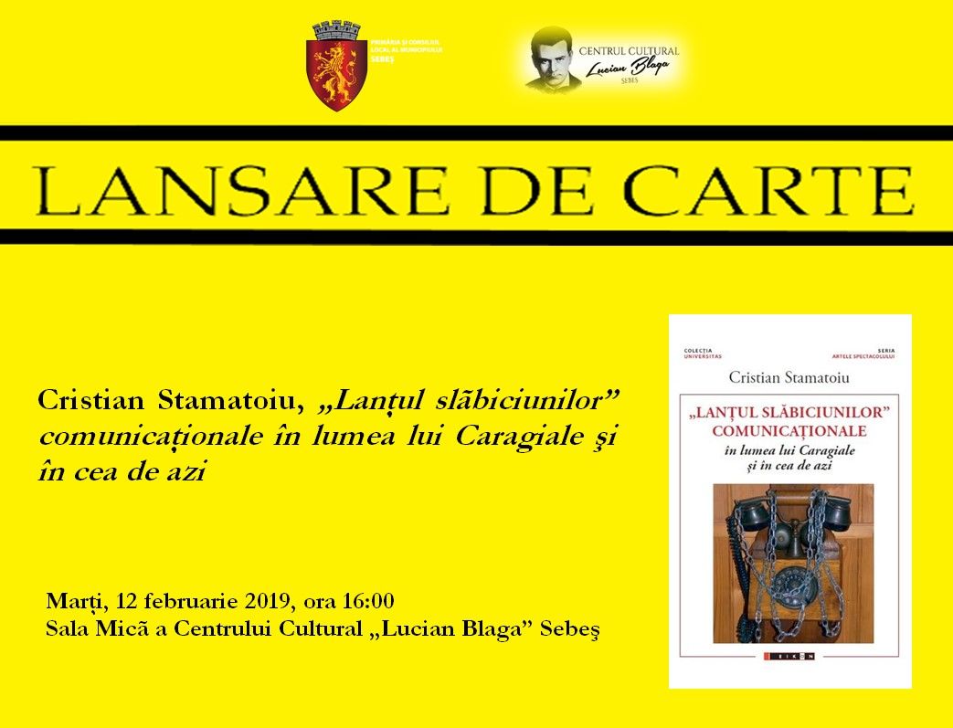 Afis lansare Cristian Stamatoiu