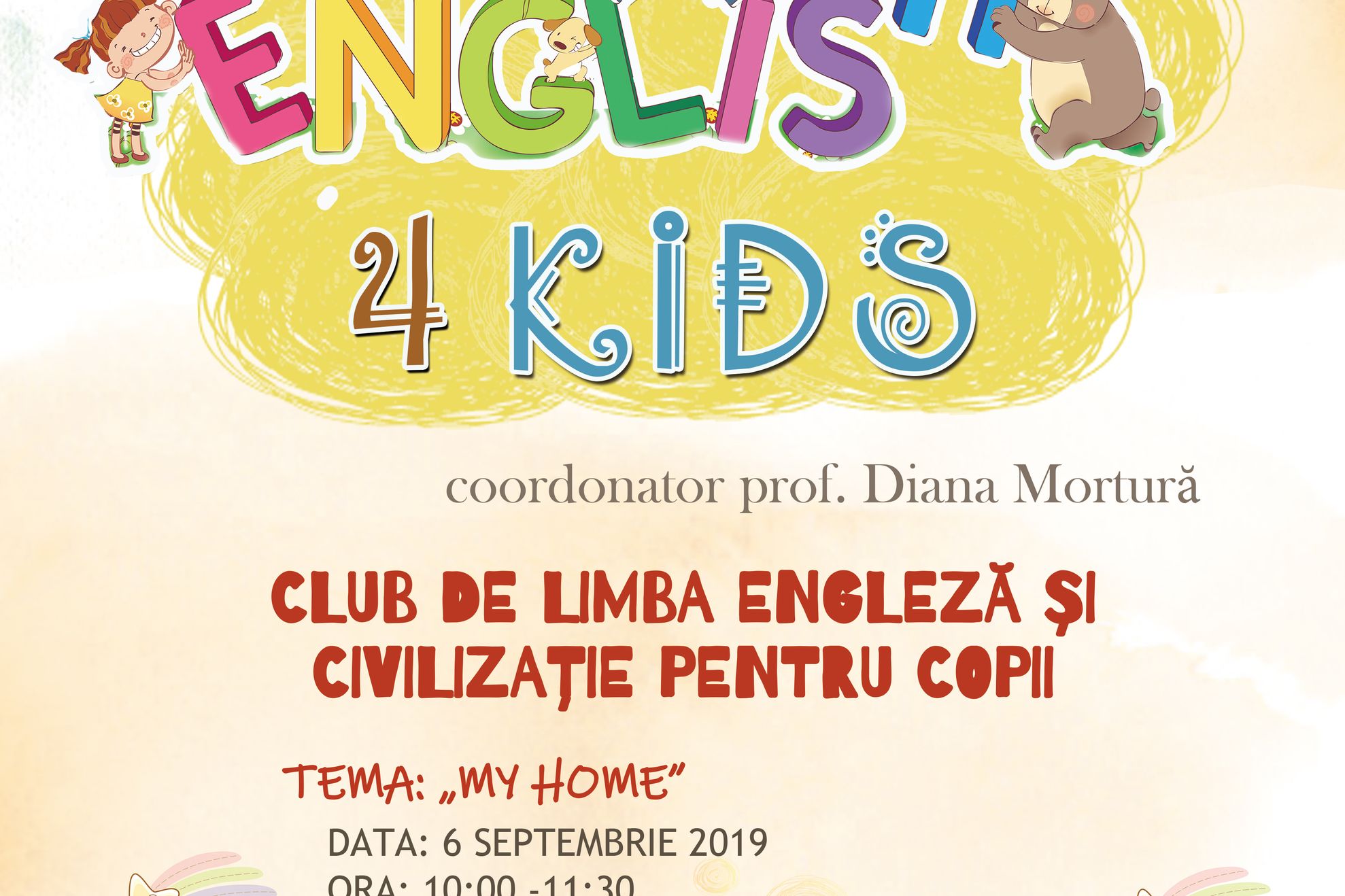 Afis ENGLISH 4 KIDS 6 septembrie