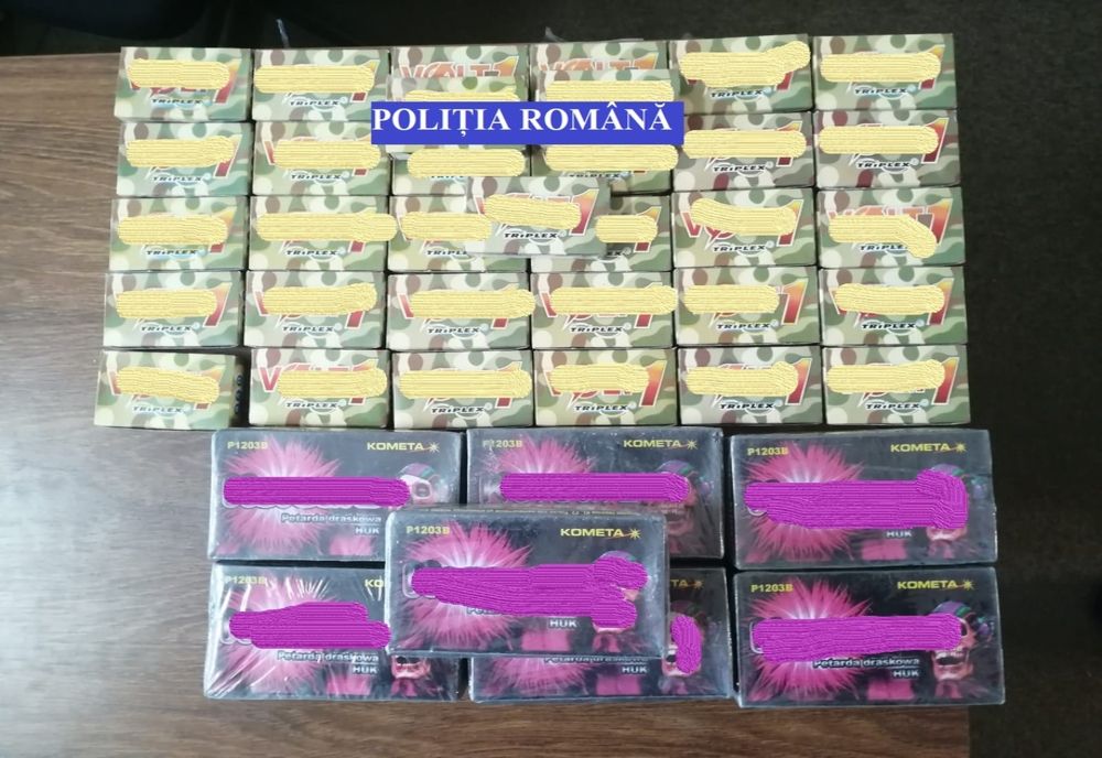 Alba : Mii de articole pirotehnice confiscate de polițiști