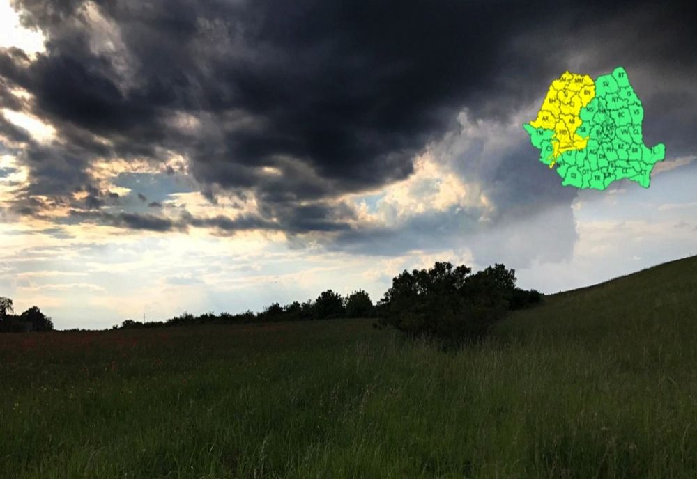 Atenționare ANM | Grindină, vânt puternic și ploi torențiale