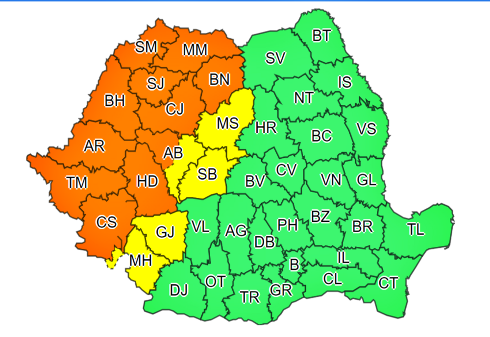 AVERTIZARE METEO: Vin furtunile! Vezi cât durează