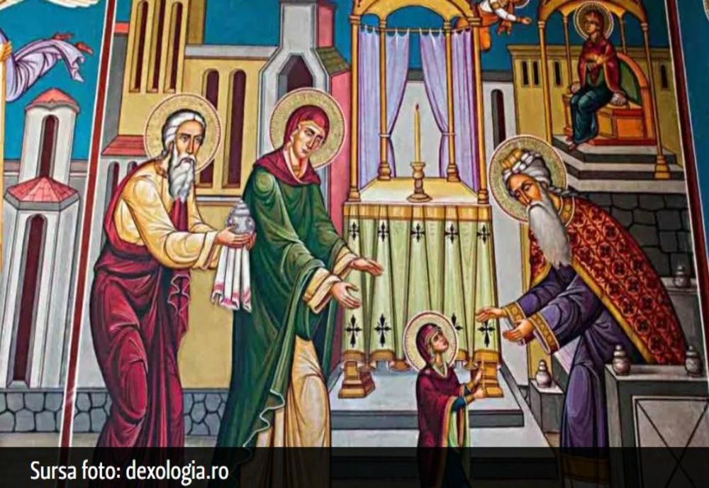 Sărbătoare 21 noiembrie - Intrarea în biserică a Maicii Domnului, sărbătoare cu cruce roşie