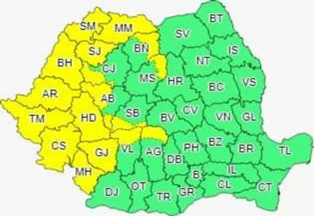 Cod galben de ploi. Când se va întâmpla