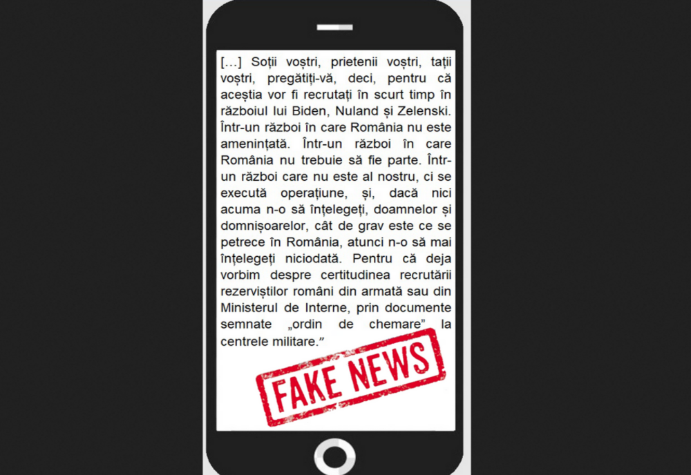 FAKE NEWS care pretinde că s-ar pregăti mobilizarea rezerviștilor, „pentru a fi trimiși în Ucraina”!