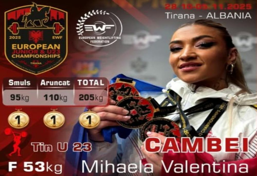 HALTERE: MIHAELA CAMBEI A CUCERIT TREI MEDALII DE AUR LA EUROPENELE UNDER-23