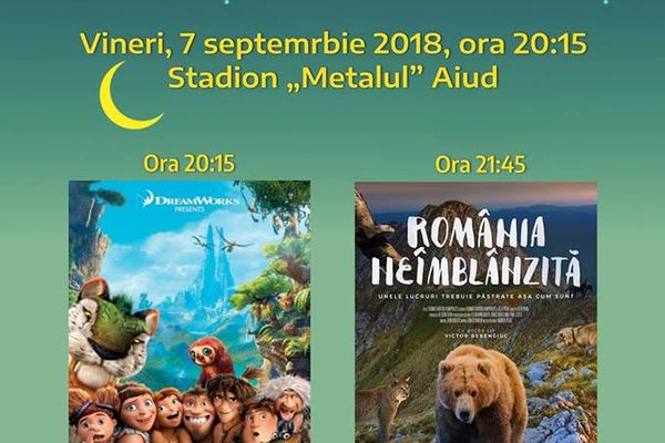 Cinematograf în aer liber la Aiud