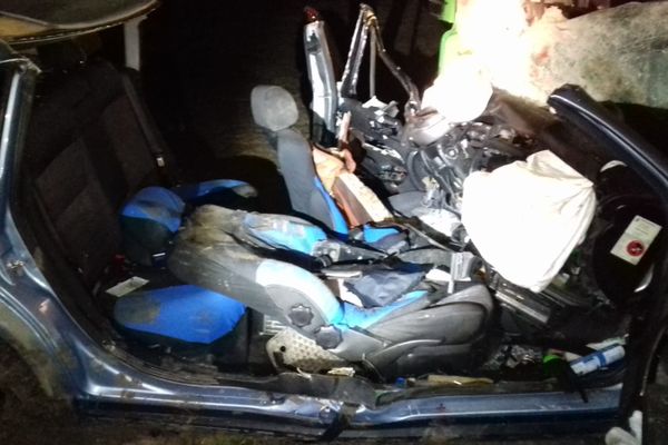 FOTO: Accident rutier grav în Aiud