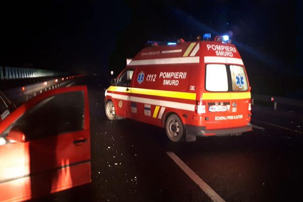 FOTO: Accident mortal pe autostrada A1, Sebeș-Sibiu