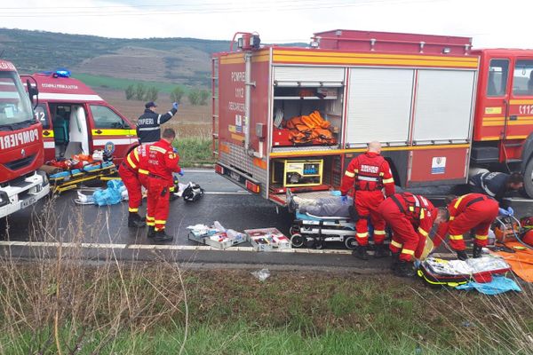 VIDEO: Accident grav pe DN1 la ieşire din Sebeş spre Sibiu