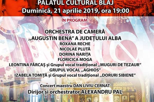 Concert de muzică religioasă la Palatul Cultural din Blaj