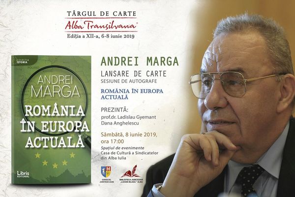 Andrei Marga își lansează cartea la Târgul de Carte Alba Transilvana