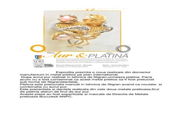 Expoziție de bijuterii vernisată la muzeul albaiulian