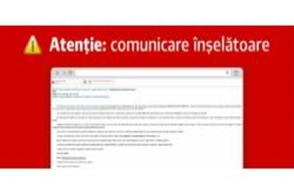 ATENȚIE, COMUNICARE ÎNȘELĂTOARE -Avertismentul Ministerului Economiei, Antreprenoriatului și Turismului 