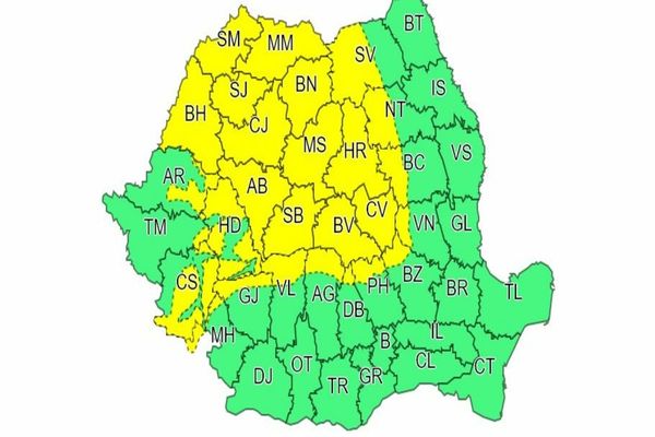 Vânt puternic în mai multe județe din țară