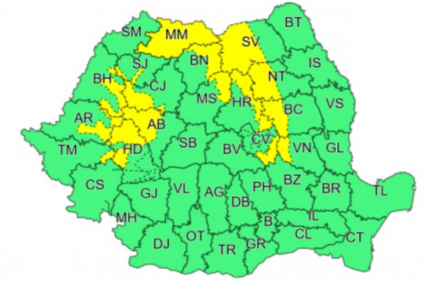 Nu scăpăm de frig și ninsori! COD GALBEN în mai multe județe