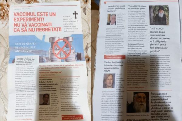 Broșură cu informații FALSE despre COVID-19, distribuită în localități din ALBA. Cine se află în spatele DEZINFORMĂRII