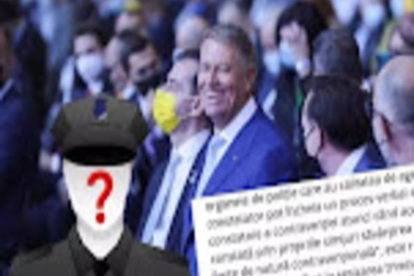 Sindicatul Europol: Ajutaţi-ne să găsim un poliţist care să îl sancţioneze pe preşedintele Klaus Iohanis pentru că a fost surprins fără mască