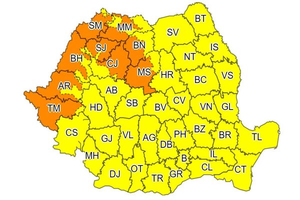 România, sub caniculă și disconfort termic în următoarele trei zile! Meteorologii au emis două avertizări COD GALBEN și COD PORTOCALIU