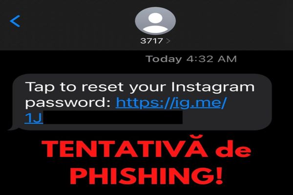 ATENȚIE! Tentativă de PHISHING!