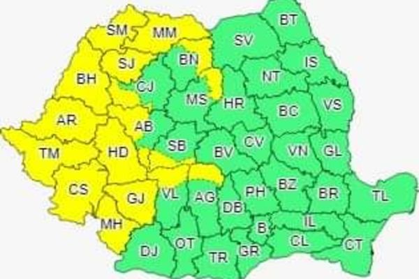 Cod galben de ploi. Când se va întâmpla