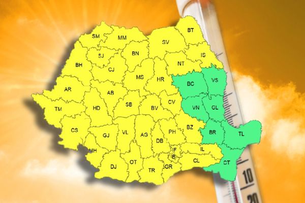 COD GALBEN DE CANICULĂ ÎN APROAPE TOATĂ ȚARA